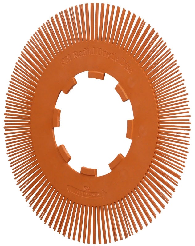 Preview: 3M™ Scotch-Brite™ Präzisions Radialborstenbürste Einzelsegmente PN-RB 7100374923, Ø 200 mm, 80+, Typ S (Gerade Borsten), Ohne Adapter, Orange, 6.000 U./Min., Für Reinigungs- und Entgratungsarbeiten