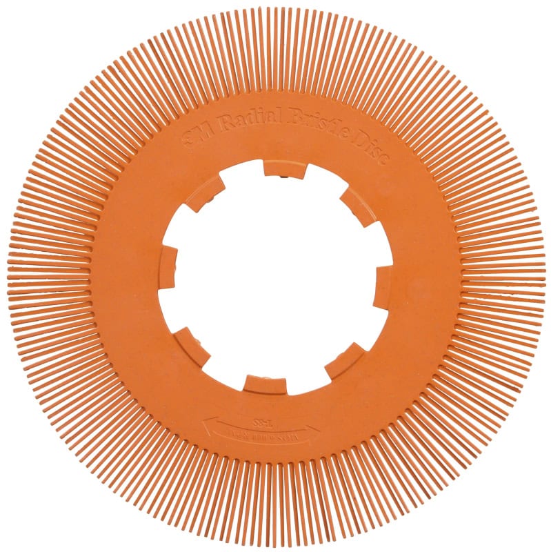 Preview: 3M™ Scotch-Brite™ Präzisions Radialborstenbürste Einzelsegmente PN-RB 7100374923, Ø 200 mm, 80+, Typ S (Gerade Borsten), Ohne Adapter, Orange, 6.000 U./Min., Für Reinigungs- und Entgratungsarbeiten