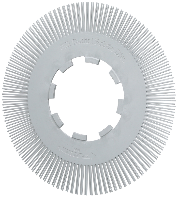 Preview: 3M™ Scotch-Brite™ Präzisions Radialborstenbürste Einzelsegmente PN-RB 7100374925, Ø 200 mm, 120+, Typ S (Gerade Borsten), Ohne Adapter, Grau, 6.000 U./Min., Für Reinigungs- und Entgratungsarbeiten