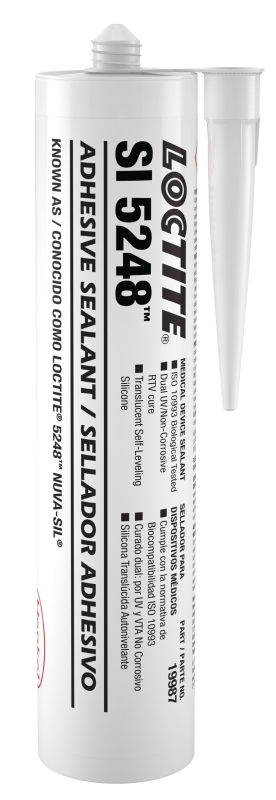 Preview: Henkel™ Loctite® SI 5248™ UV Silikon Klebstoff, 300 ml, strohfarben, 92337, nach ISO 10993 getestet Für Glas, Keramik und Metalle