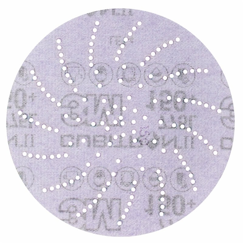 Preview: 3M™ Cubitron™ II Hookit™ 775L 744486, Ø 125 mm, 150+, Multilochung, Kletthaftend, Filmscheibe mit Präzisions-Keramikkorn