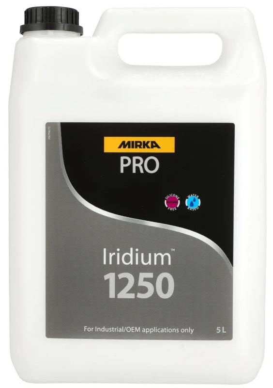 Preview: Mirka® PRO Iridium Politur™ 1250 7991250511, 5 Liter, Professionelle Politur zum Entfernen von Kratzern die durch Iridium SR entstanden sind