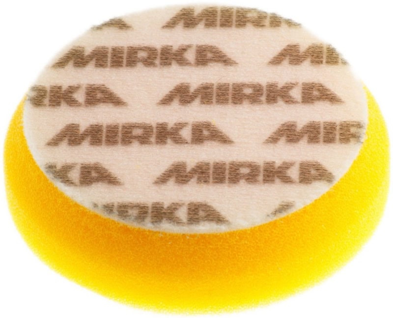 Preview: Mirka® Schaumstoffpad PRO 7993415011, Ø 150 mm, Medium, Flach, Kletthaftend, Gelb, Polierpad, Für Finish- und Polierarbeiten