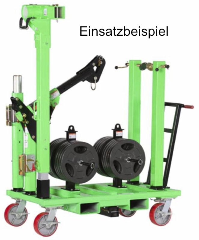 Preview: 3M™ DBI-SALA® Basis mit Gegengewichtwagen HC 8000106, Für beengte Räume, Hohe Kapazität, 241 Kg, Grün