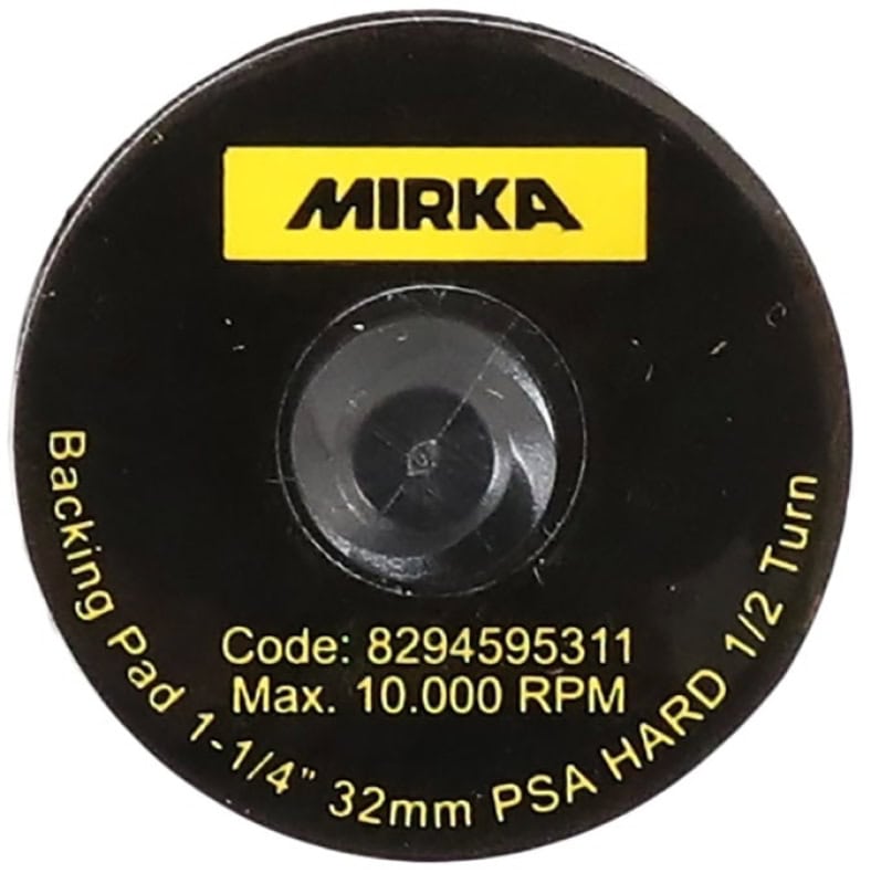 Preview: Mirka® Quick Lock Schleifteller 8294595311, Ø 32 mm, Ungelocht, Klebefilmhaftend, Hart