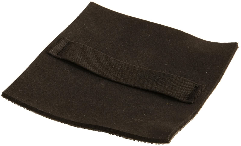 Preview: Mirka® Handpad 8390340111, 115 x 140 mm,  Schwarz, Ungelocht, Kletthaftend, Handpads mit verstellbare Lasche, Für Reinigungs- und Vorbereitungsarbeiten an Werkstücken