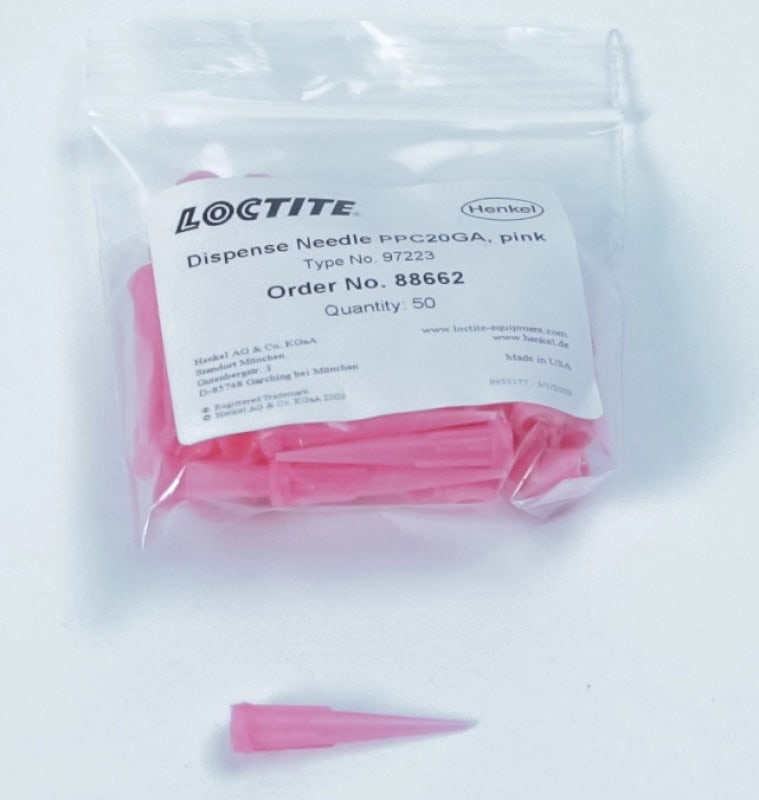 Preview: Henkel™ Loctite® 97223 Dosiernadel, Ø 0,61mm, Pink, 88662, Zur Applikation von 1K Loctite® Klebstoffen