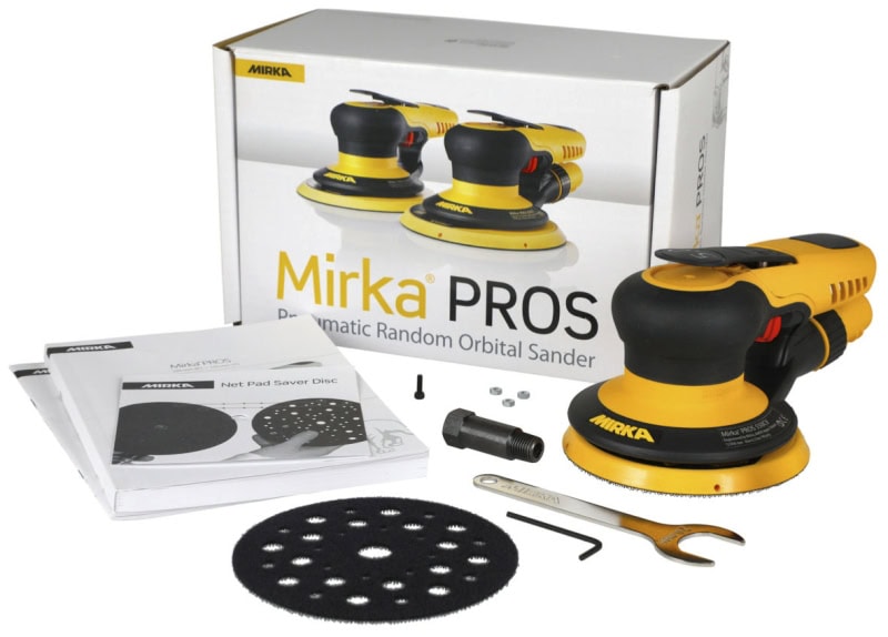 Preview: Mirka® PROS 550CV Druckluft Exzenterschleifer 8995550111, Ø 125 mm, 5 mm Schleifhub, 5/16"-Gewinde, Zentralabsaugung, 0,36 PS / 270 Watt, Externer Absauganschluss