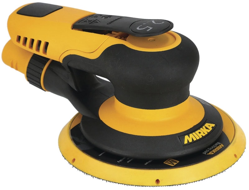 Preview: Mirka® PROS 625CV Druckluft Exzenterschleifer 8995625111, Ø 150 mm, 2,5 mm Schleifhub, 5/16"-Gewinde, Zentralabsaugung, 0,36 PS / 270 Watt, Externer Absauganschluss