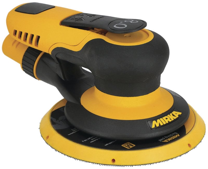 Preview: Mirka® PROS 680CV Druckluft Exzenterschleifer 8995680111, Ø 150 mm, 8 mm Schleifhub, 5/16"-Gewinde, Zentralabsaugung, 0,36 PS / 270 Watt, Externer Absauganschluss