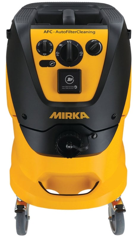 Preview: Mirka® Industrie Staubsauger 1242 M AFC 8999227111, 42 Liter, Nass & Trocken, 1,63 PS / 1200 Watt, 4.500 L/.Min., Staubklasse M, Anti Statisch (ESD), Automatische Filterreinigung, Auto Start, Für staubfreies Schleifen & Arbeiten am Arbeitsplatz