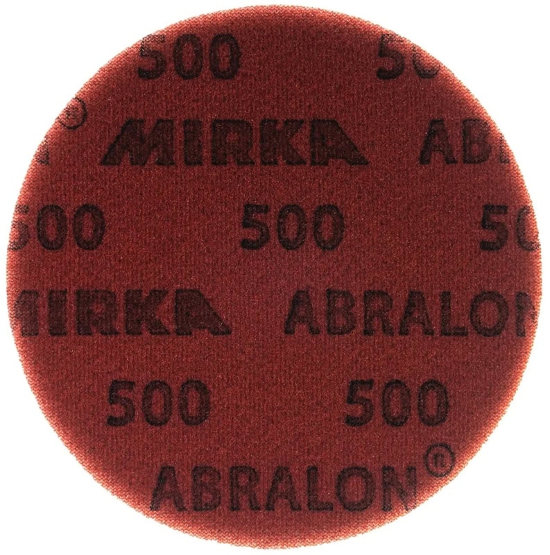 Preview: Mirka® Abralon 8A23202018, Ø 125 mm, P180, S, Ungelocht, Kletthaftend, Schleifscheibe mit Siliziumkarbidkorn, Für Finish- und Polierarbeiten an Werkstücken