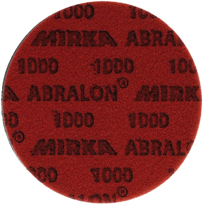 Preview: Mirka® Abralon 8A24102092N, Ø 150 mm, P1000, S, Ungelocht, Kletthaftend, Schleifscheibe mit Siliziumkarbidkorn, Für Finish- und Polierarbeiten an Werkstücken