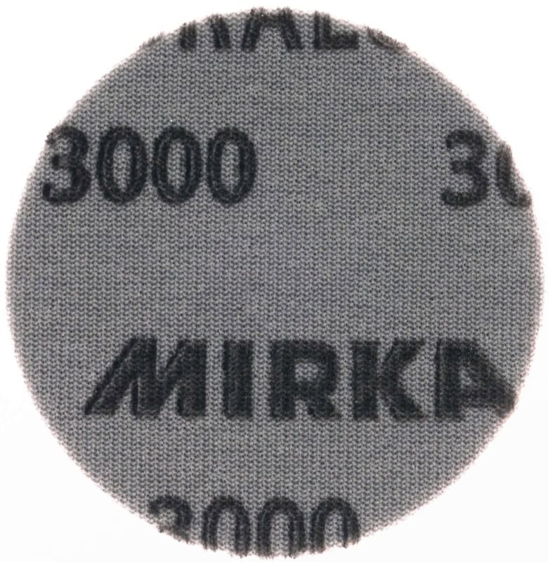 Preview: Mirka® Abralon J3 8M034486, Ø 77 mm, P500, S, Ungelocht, Kletthaftend, Schleifscheibe mit Siliziumkarbidkorn, Für Finish- und Polierarbeiten an Werkstücken