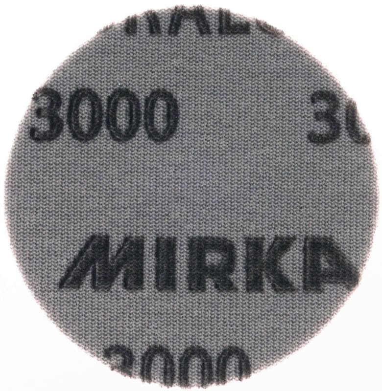 Preview: Mirka® Abralon J5 8P031330, Ø 150 mm, P3000, S, Ungelocht, Kletthaftend, Schleifscheibe mit Siliziumkarbidkorn, Für Finish- und Polierarbeiten an Werkstücken