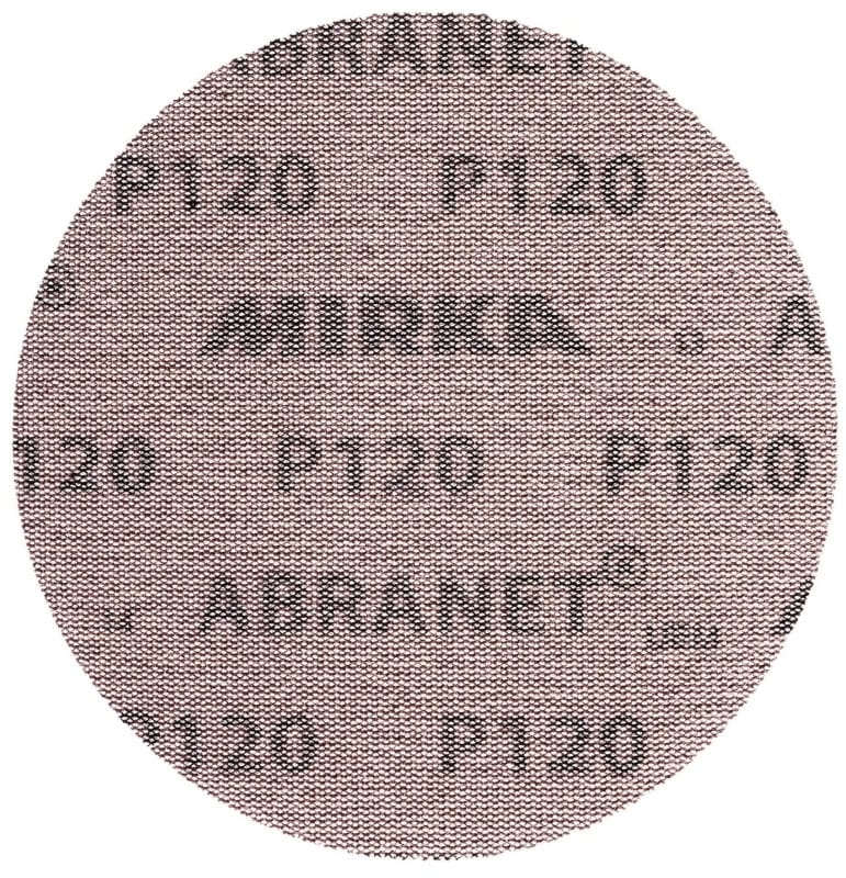 Preview: Mirka® Abranet 5424105081, Ø 150 mm, P800, Gitternetz, Kletthaftend, PA Gitternetz Schleifscheibe mit Aluminiumkorn