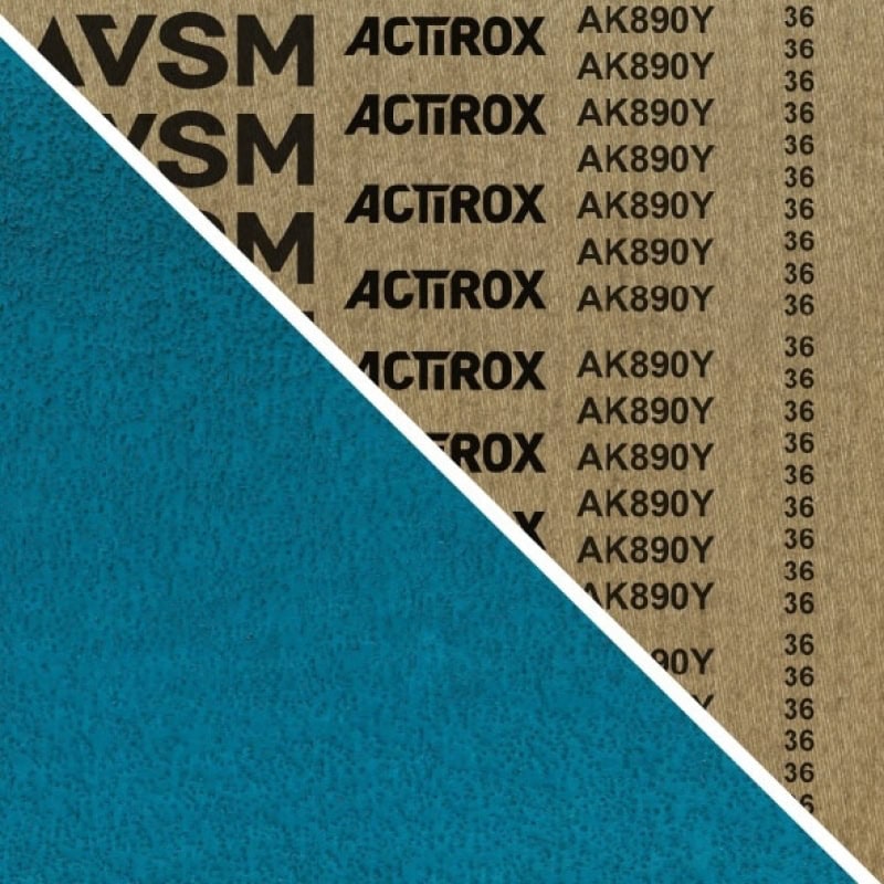 Preview: VSM Actirox AK890Y 709064, 75 mm x 3500 mm, K, P36, Y-Polyester, Ausführung (E07), Petrol, Schmalband mit Keramik, Für Edelstahl und NE-Metalle