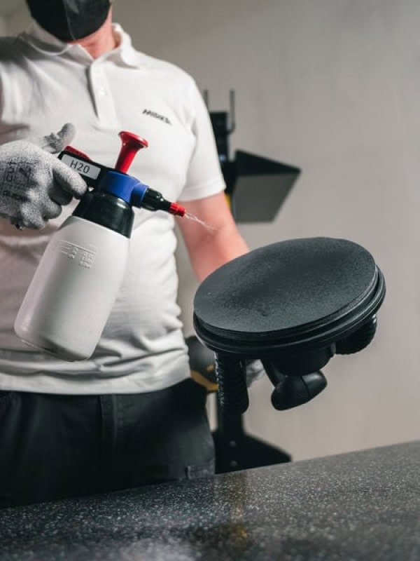 Preview: Mirka® Abralon J3 8M030195, Ø 150 mm, P3000, S, Ungelocht, Kletthaftend, Schleifscheibe mit Siliziumkarbidkorn, Für Finish- und Polierarbeiten an Werkstücken