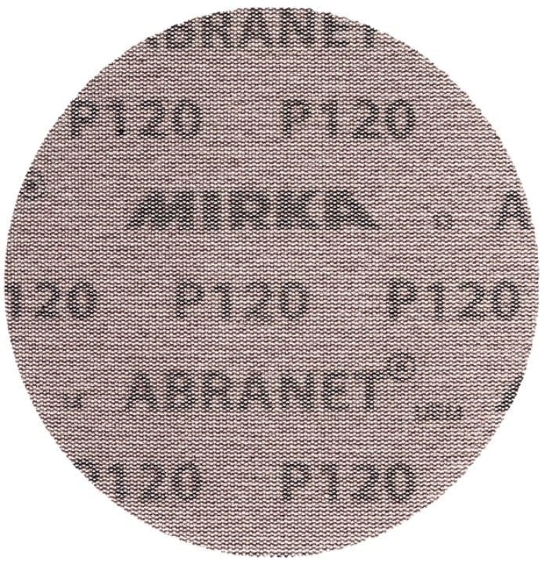 Preview: Mirka® Abranet 5424105012, Ø 150 mm, P120, Gitternetz, Kletthaftend, PA Gitternetz Schleifscheibe mit Aluminiumkorn