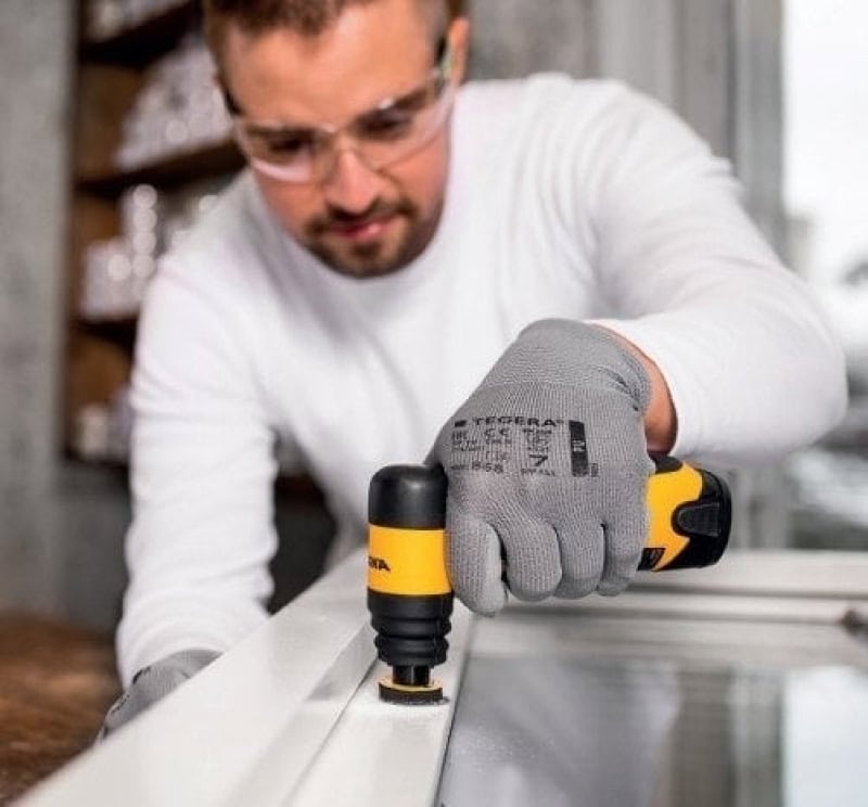 Preview: Mirka® 8991230312WB, Akku Blütenschleifer AOS-B 130NV, Ø 32 mm, 3 mm Schleifhub, Quick Lock Gewinde, Ohne Absaugung, Ohne Akku & Ladegerät