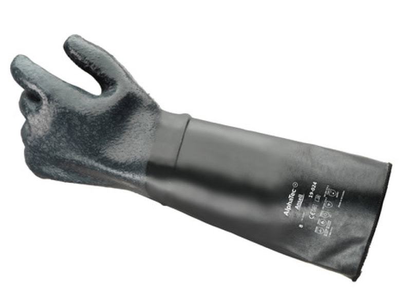 Preview: Ansell AlphaTec™ 19-024 Chemikalienschutzhandschuh 19024080, Für extreme Temperaturen und Chemikalien, Größe 8, Schwarz, 450 mm, Mit doppelt isolierendem Neoprenfutter
