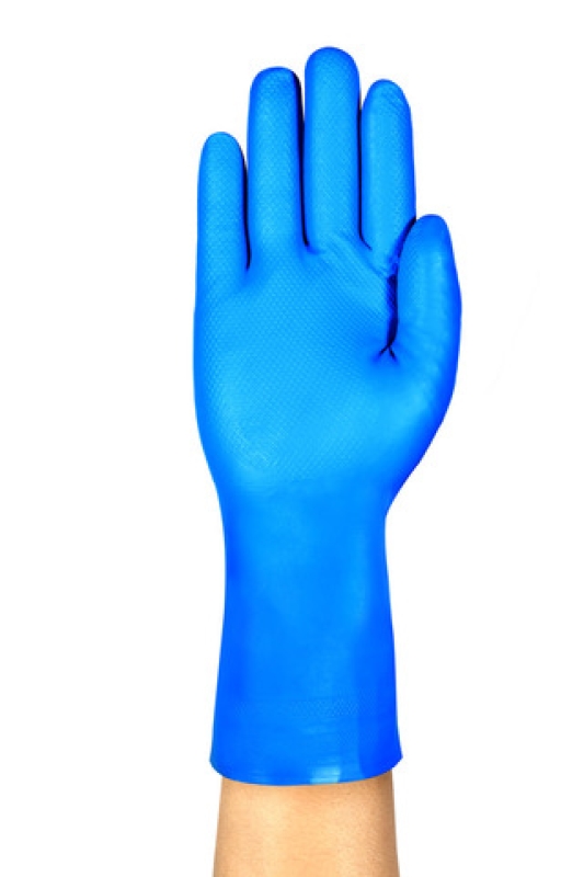 Preview: Ansell AlphaTec™ 37-310 Chemikalienschutzhandschuh 37310110, Dünner Chemikalienschutzhandschuh für Lebensmittelverarbeitung, Größe 11, Blau, 310 mm lang, Für hohe Fingerfertigkeit