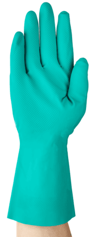 Preview: Ansell AlphaTec™ 58-330 Chemikialienschutzhandschuh 58330100, Für Chemikalienhandling und Wartungsarbeiten, Größe 10, Grün, 320 mm lang, Mit der AQUADRI™ Moisture Management Technologie