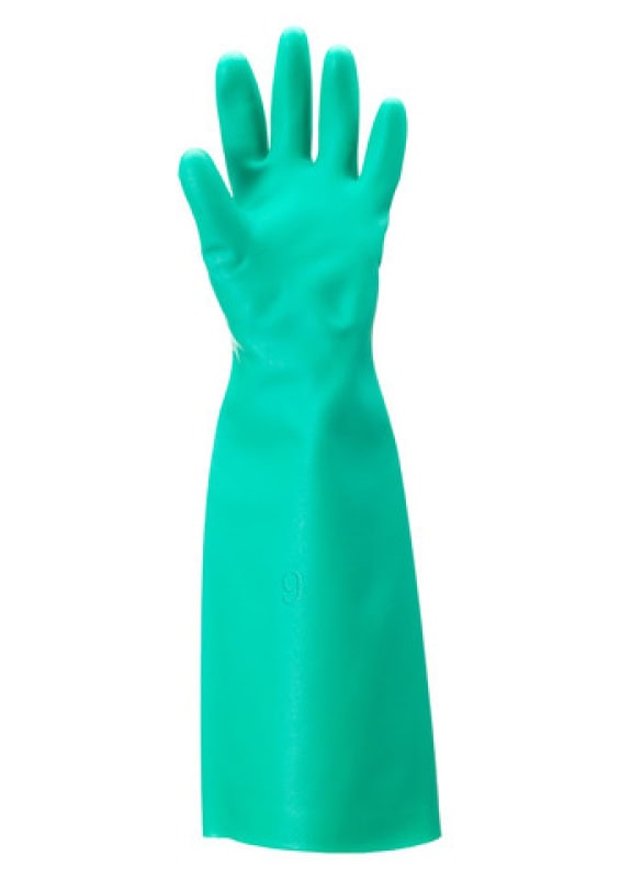 Preview: Ansell AlphaTec™ Solvex™ Chemikalienschutzhandschuh 37-185, Für Chemie-, Lebensmittel- und Prozessanlagen, Größe 11, Grün, 457 mm lang