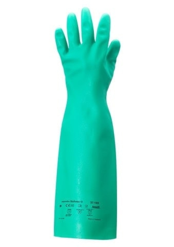 Preview: Ansell AlphaTec™ Solvex™ 37-185 Chemikalienschutzhandschuh 37185080, Für Chemie-, Lebensmittel- und Prozessanlagen, Größe 8, Grün, 457 mm lang