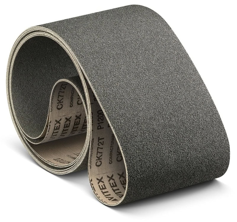 Preview: VSM COMPACTGRAIN (SIC) CK772T 707810, 150 mm x 2500 mm, S, P800, T-Polyester, Ausführung (E07), Grau, Schmalband mit Siliziumkarbid Granulat, Für Edelstahl und NE-Metalle