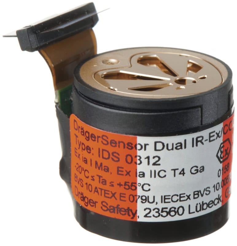 Preview: Dräger® Dual IR Ex/CO2 ES Sensor 6851880, Methan / Kohlenstoffdioxid, 0 bis 100 Vol.-% Ex / 0 bis 100 Vol.-% CO2, Infrarot Sensor, Für Dräger® Gasmessgeräte