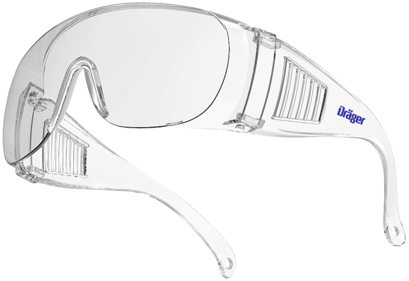 Preview: Dräger® X-pect® 8110 Überbrille R58247, Klar, Polycarbonat, UV Schutz (UV), 2C-1.2 D 1FT, Zur Kombination mit Korrekturbrille