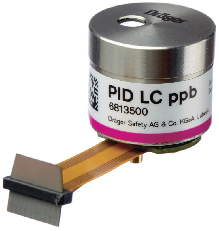 Preview: Dräger® PID LC ppb Sensor 6813500, Isobuten / Benzol, Niedrige Konzentrationen, 0 bis 10 ppm i-Buten / 0 bis 5 ppm Benzol, Photoionisationsdetektor Sensor, Für Dräger® Gasmessgeräte