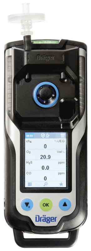 Preview: Dräger® X-am® 8000 Mehrgasmessgerät Abwasser- & Tiefbauanwendungen Set Standard 8329061, Sensoren: IR EX/CO2, O2, H2S LC/CO LC, 1 bis 7 Gase Messgerät, IP 68 Staub- & Wasserdicht, Für die persönliche Gasüberwachung, Freimessung & Bereichsüberwachung