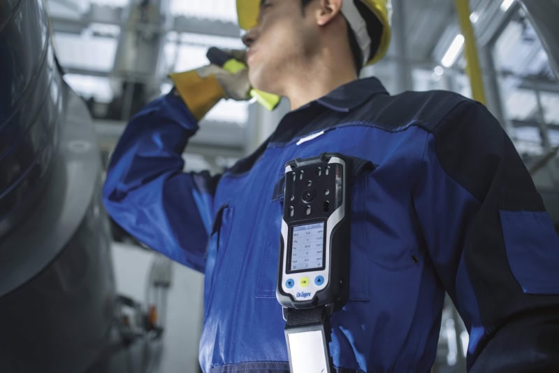 Preview: Dräger® X-am® 8000 Mehrgasmessgerät Abwasser- & Tiefbauanwendungen Set Premium 8329062, Sensoren: IR EX/CO2, O2, H2S LC/CO LC, 1 bis 7 Gase Messgerät, IP 68 Staub- & Wasserdicht, Für die persönliche Gasüberwachung, Freimessung & Bereichsüberwachung