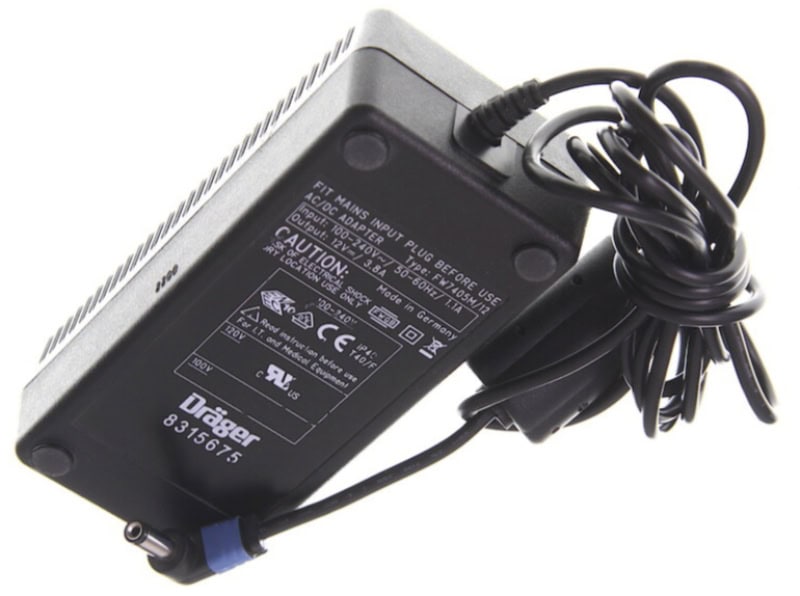 Preview: Dräger® X-am® KFZ Steckernetzteil 8315675, 230 Volt Input, 45,6 Watt, 12 V / 3,8 A, Passend für KFZ Einbauhalterung, Für Dräger® X-am® Lademodule 8318639