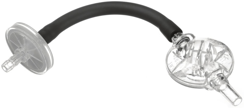 Preview: Dräger® Staub- und Wasserfilter mit Wasserfalle und FKM Schlauch 8321527, Innendurchmesser: 5 mm, Lösemittelbeständig, Schutz gegen Staub und Wasser