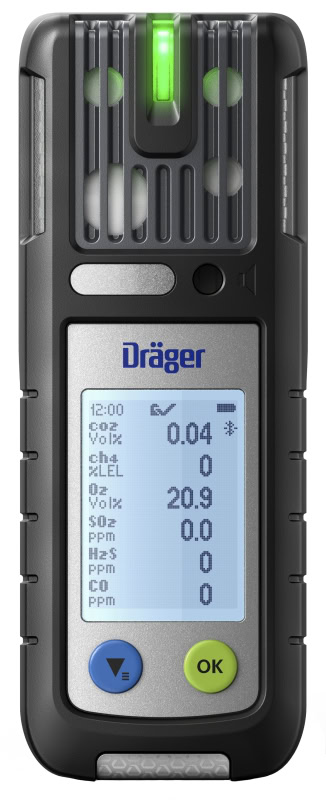 Preview: Dräger® X-am® 5800 Mehrgasmessgerät VN00755, CatEx, O2, H2S LC, CO LC, 1 bis 6 Gase Messgerät, IP 68 Staub- & Wasserdicht, Für die persönliche Gasüberwachung im täglichen Einsatz & Freimessung von Kanälen und Schächten
