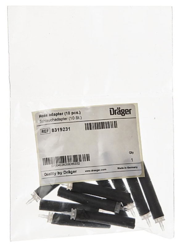 Preview: Dräger® Schlauchadapter mit FKM Schlauch 8319231, 10 Stück pro Pack, Innendurchmesser: 5 mm, 0,04 m, Lösemittelbeständig, Für Schwimmersonde 8316530 & 8316531