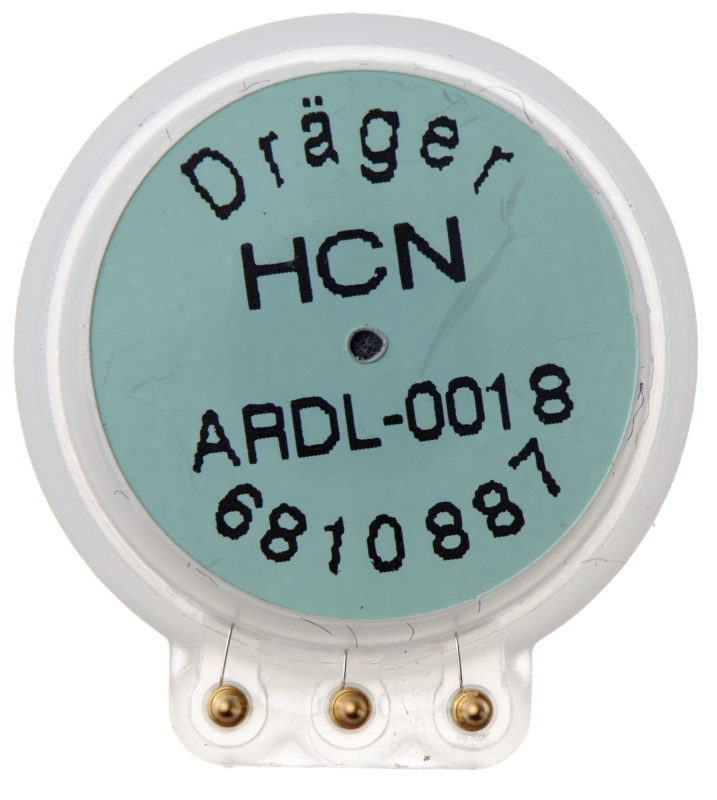 Preview: Dräger® XXS HCN Sensor 6810887, Cyanwasserstoff (Blausäure), 0 bis 50 ppm, Elektrochemischer Sensor, Für Dräger® Gasmessgeräte