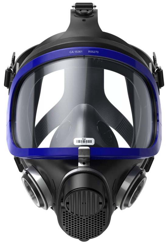 Preview: Dräger® X-plore® 5500 Gasmaske / Vollmaske R55270, Universalgröße, Schlagfeste PC Sichtscheibe, EPDM, Dräger® Bajonett-Klick Filteranschluss