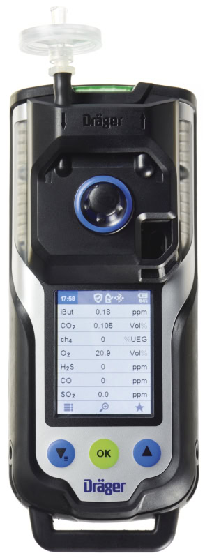Preview: Dräger® X-am® 8000 Mehrgasmessgerät PID Set VN00341, Sensoren: PID HC, IR EX/CO2, O2, H2S LC/CO LC, 1 bis 7 Gase Messgerät, IP 68 Staub- & Wasserdicht, Für die persönliche Gasüberwachung, Freimessung & Bereichsüberwachung