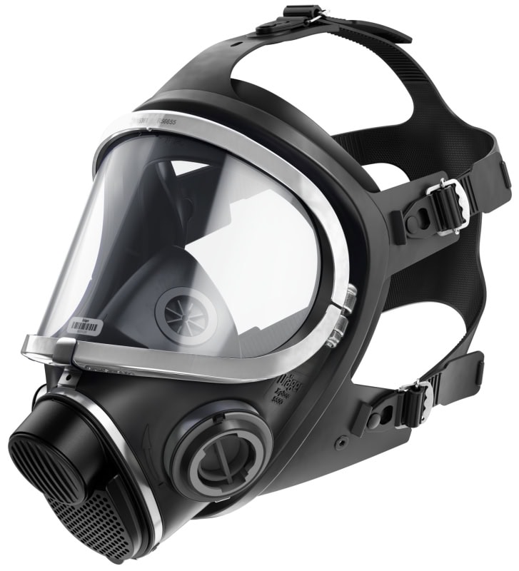 Preview: Dräger® X-plore® 5500 Gasmaske / Vollmaske R56655, Universalgröße, Chemikalien beständige Triplex Sichtscheibe, EPDM, Dräger® Bajonett-Klick Filteranschluss