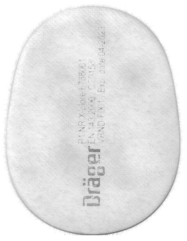 Preview: Dräger® X-plore® Pad Partikel Einlegefilter 6738002, P2 R, Kompatibel zu Dräger® Pad Kappe, Einlegefilter gegen feste & flüssige Partikel