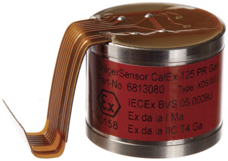 Preview: Dräger® CatEx 125 PR Gas CH4 Sensor 6813080, Methan, Vergiftungsresistent, 0 bis 100 Vol.-%, Katalytischer Sensor, Für Dräger® Gasmessgeräte