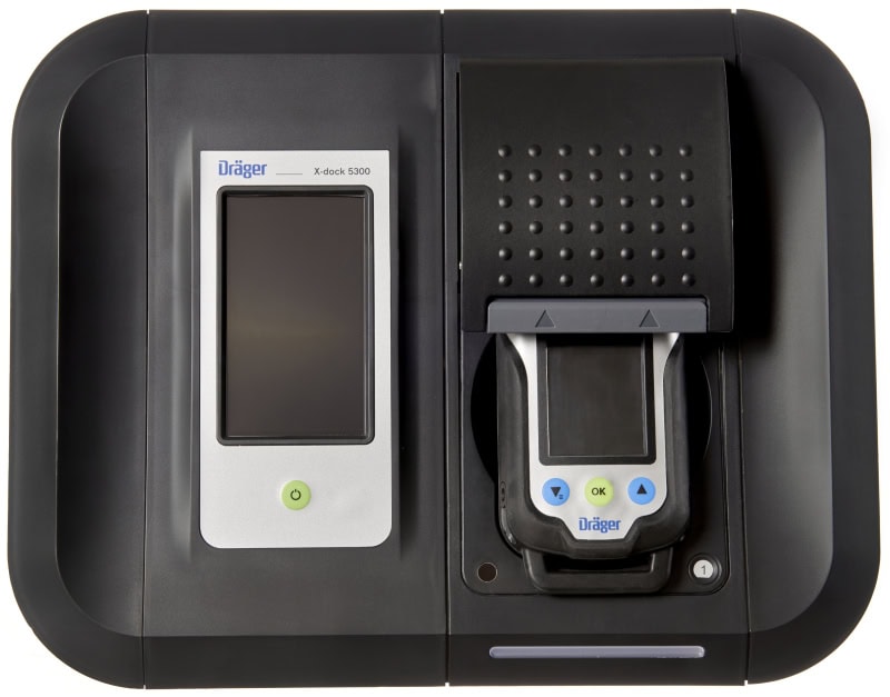 Preview: Dräger® X-Dock® X-am® 5300 Test Station & Kalibrier Station 8321882, Passend für X-am® 8000 Serie, Für Begasungstest, Justierung & Kalibrierung