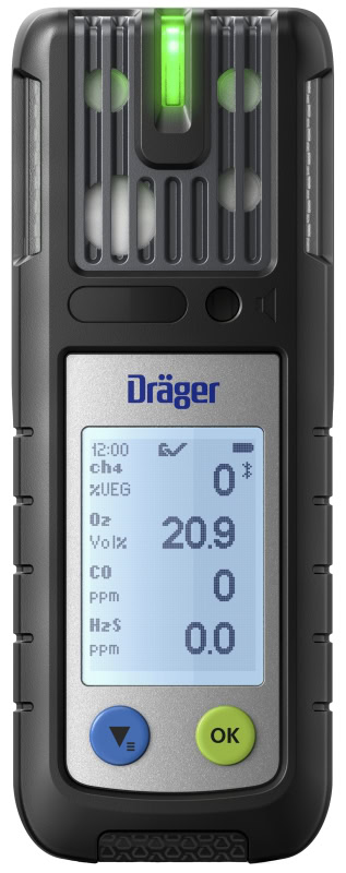 Preview: Dräger® X-am® 2800 Mehrgasmessgerät VN00384, Sensoren: CatEx, O2 PR, CO LC, H2S LC, 1 bis 4 Gase Messgerät, IP 68 Staub & Wasserdicht, Für die persönliche Gasüberwachung im täglichen Einsatz
