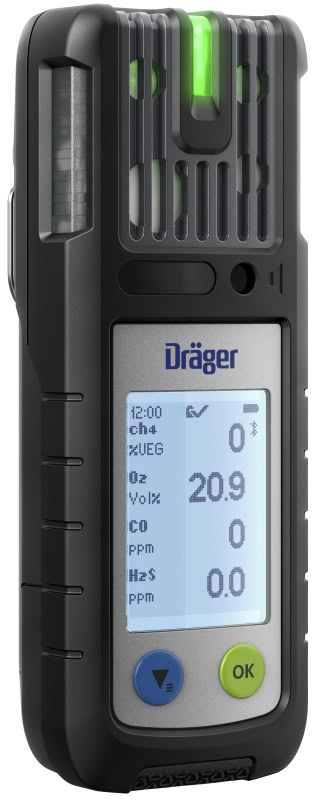 Preview: Dräger® X-am® 2800 Mehrgasmessgerät VN00384, Sensoren: CatEx, O2 PR, CO LC, H2S LC, 1 bis 4 Gase Messgerät, IP 68 Staub & Wasserdicht, Für die persönliche Gasüberwachung im täglichen Einsatz