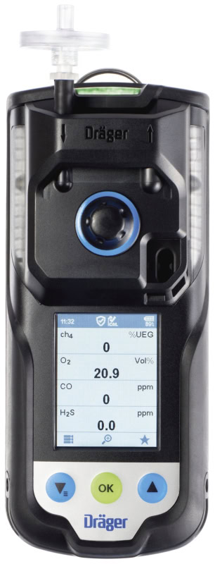 Preview: Dräger® X-am® 3500 Mehrgasmessgerät 8328412, Sensoren: CatEx, O2, 1 bis 4 Gase Messgerät, Interne Pumpe, IP 68 Staub- & Wasserdicht, Für Freimessung von Kanälen, Schächten und Räumen