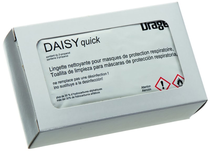 Preview: Dräger® DAISY quick Reinigungstuch R54134, 10 Stück pro Karton, Hygienisch Einzelverpackt, Desinfizierendes Reinigungstuch auf Propanolbasis, Universal Desinfektionstuch